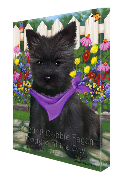 Spring Floral Cairn Terrier Dog Canvas Wall Art CVS64231