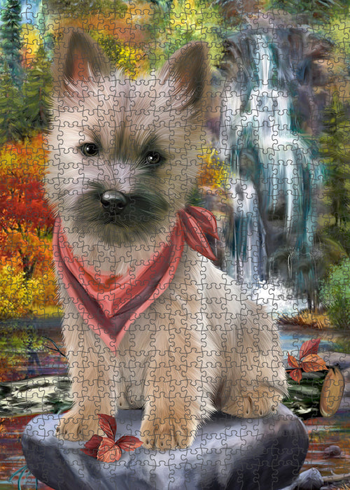 Scenic Waterfall Cairn Terrier Dog Puzzle  PUZL52863