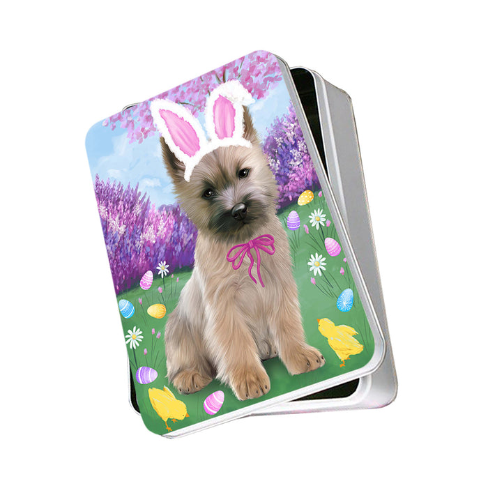 Cairn Terrier Dog Easter Holiday Photo Storage Tin PITN49087