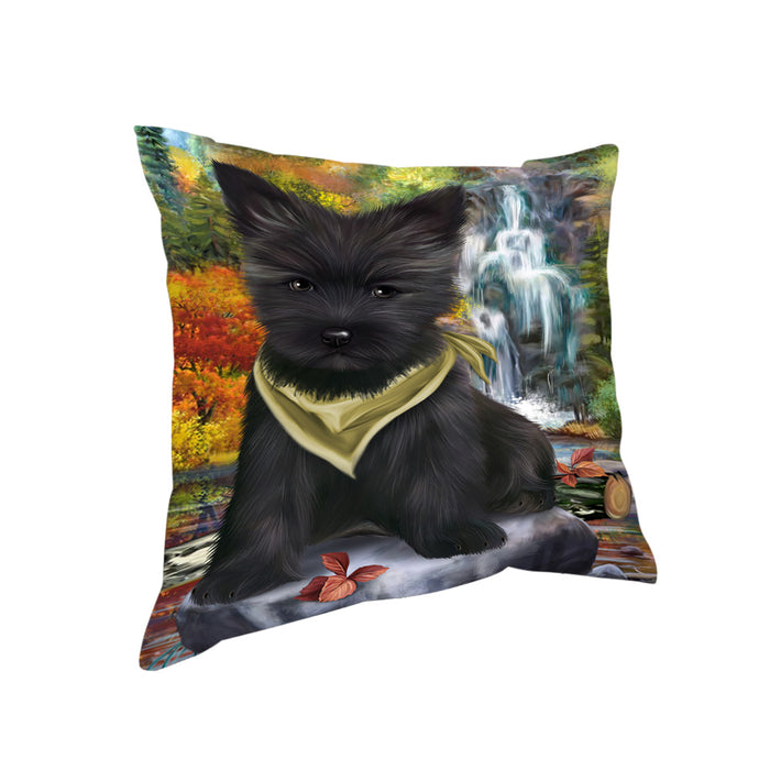 Scenic Waterfall Cairn Terrier Dog Pillow PIL54736