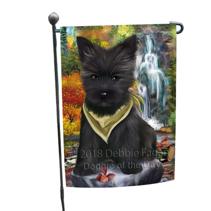 Scenic Waterfall Cairn Terrier Dog Garden Flag GFLG49549