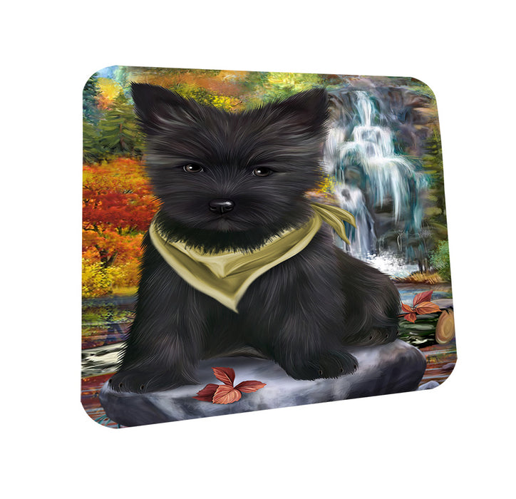 Scenic Waterfall Cairn Terrier Dog Coasters Set of 4 CST49629
