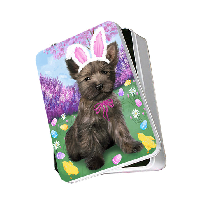 Cairn Terrier Dog Easter Holiday Photo Storage Tin PITN49088