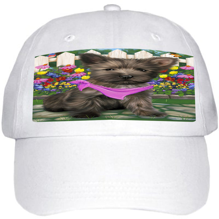 Spring Floral Cairn Terrier Dog Ball Hat Cap HAT53229