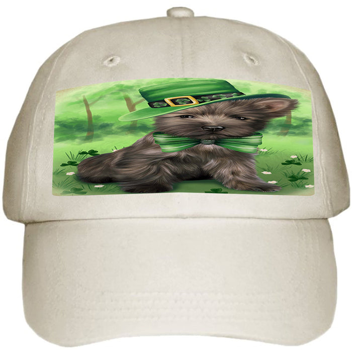 St. Patricks Day Irish Portrait Cairn Terrier Dog Ball Hat Cap HAT50016