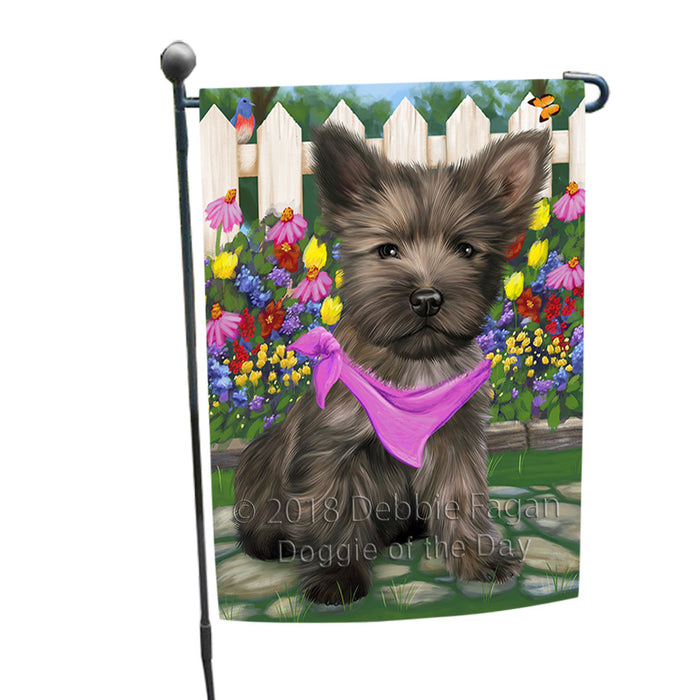 Spring Floral Cairn Terrier Dog Garden Flag GFLG49661