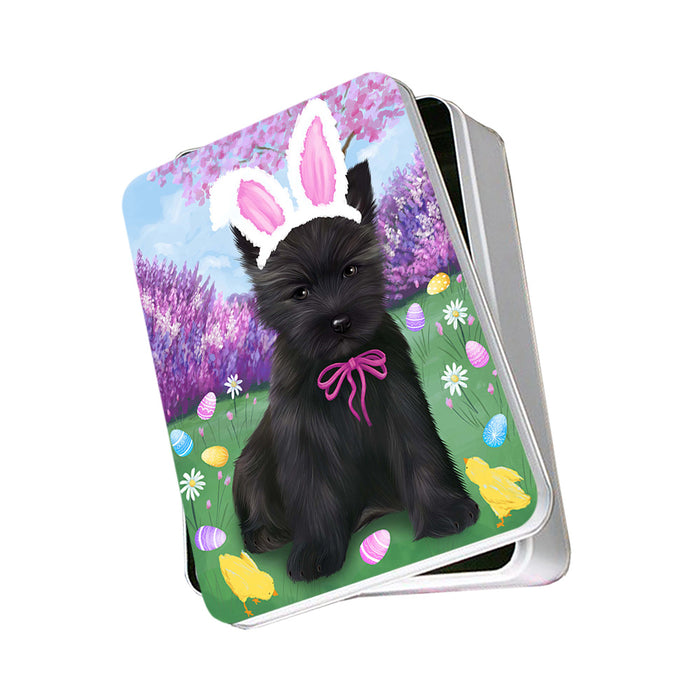 Cairn Terrier Dog Easter Holiday Photo Storage Tin PITN49089