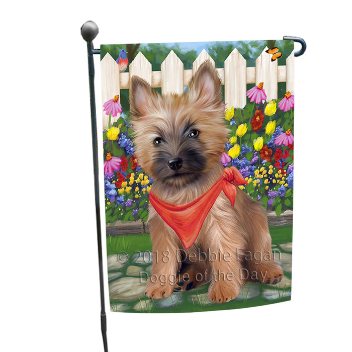 Spring Floral Cairn Terrier Dog Garden Flag GFLG49662
