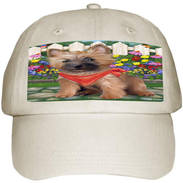 Spring Floral Cairn Terrier Dog Ball Hat Cap HAT53232