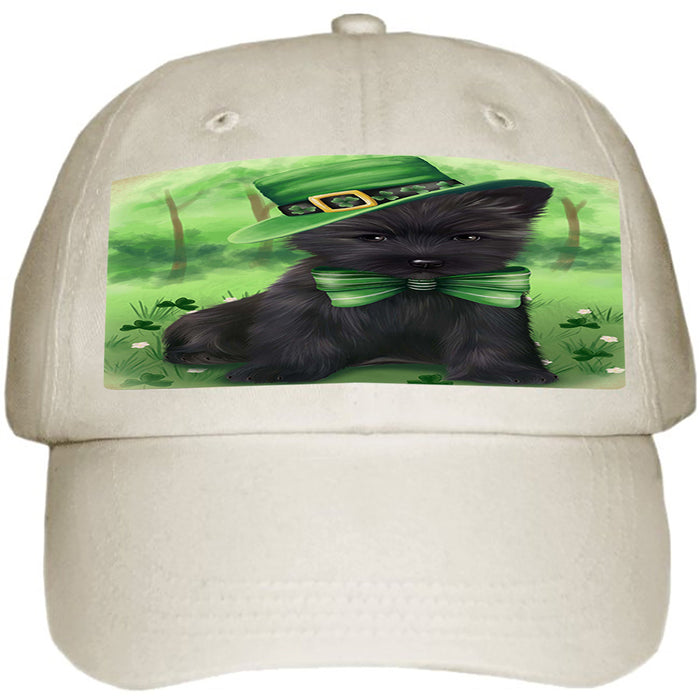 St. Patricks Day Irish Portrait Cairn Terrier Dog Ball Hat Cap HAT50019