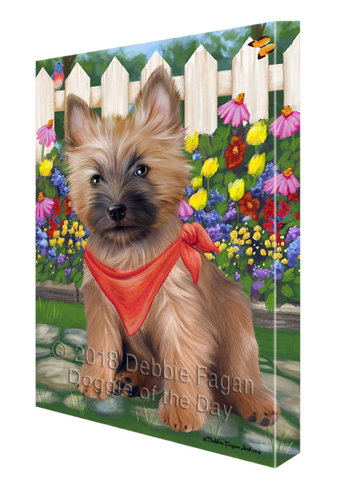 Spring Floral Cairn Terrier Dog Canvas Wall Art CVS64249