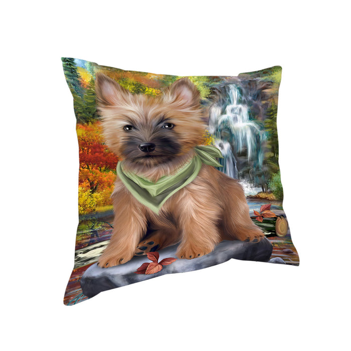 Scenic Waterfall Cairn Terrier Dog Pillow PIL54740