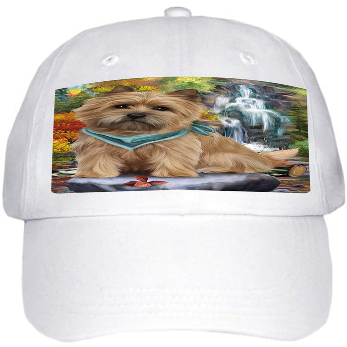 Scenic Waterfall Cairn Terrier Dog Ball Hat Cap HAT52899
