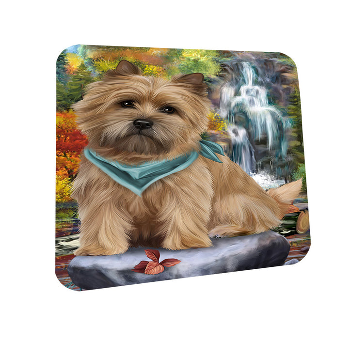 Scenic Waterfall Cairn Terrier Dog Coasters Set of 4 CST49631