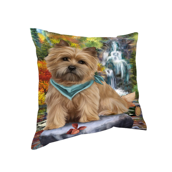 Scenic Waterfall Cairn Terrier Dog Pillow PIL54744