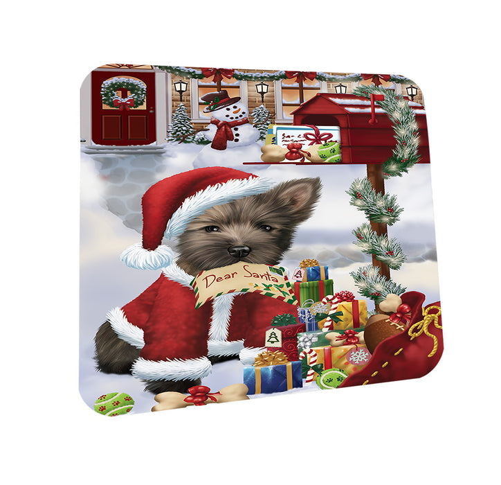 Cairn Terrier Dog Dear Santa Letter Christmas Holiday Mailbox Coasters Set of 4 CST53840