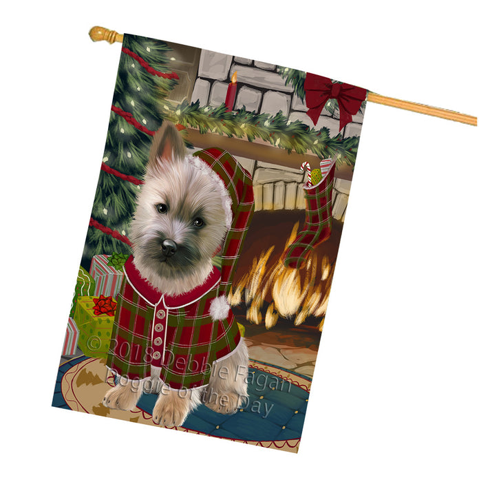 The Stocking was Hung Cairn Terrier Dog House Flag FLG55689