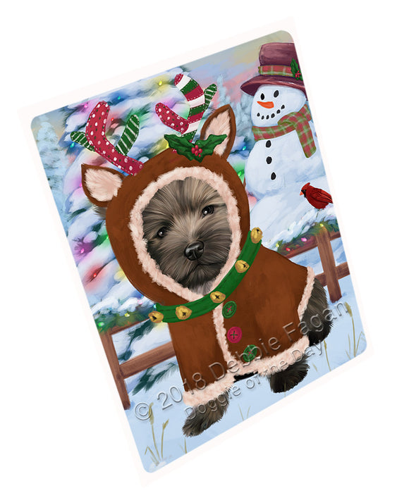 Christmas Gingerbread House Candyfest Cairn Terrier Dog Large Refrigerator / Dishwasher Magnet RMAG100008