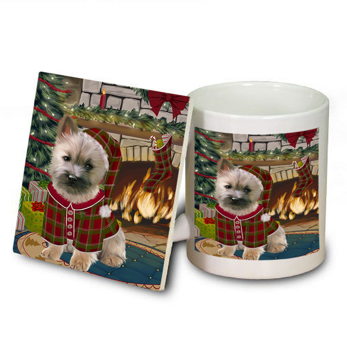 The Stocking was Hung Cairn Terrier Dog Mug and Coaster Set MUC55252