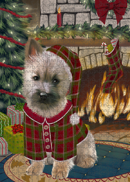 The Stocking was Hung Cairn Terrier Dog Puzzle with Photo Tin PUZL89244
