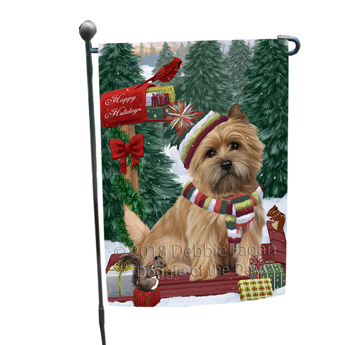 Merry Christmas Woodland Sled Cairn Terrier Dog Garden Flag GFLG55175