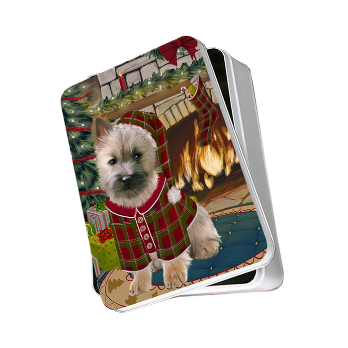 The Stocking was Hung Cairn Terrier Dog Photo Storage Tin PITN55203