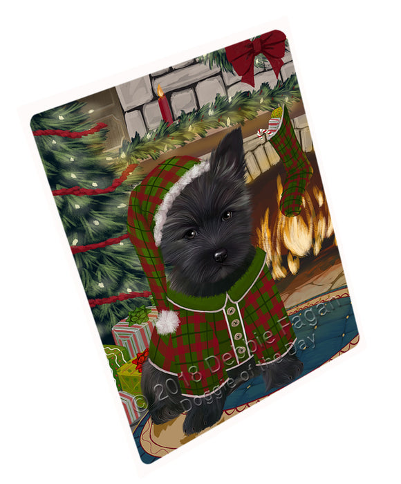 The Stocking was Hung Cairn Terrier Dog Large Refrigerator / Dishwasher Magnet RMAG93834