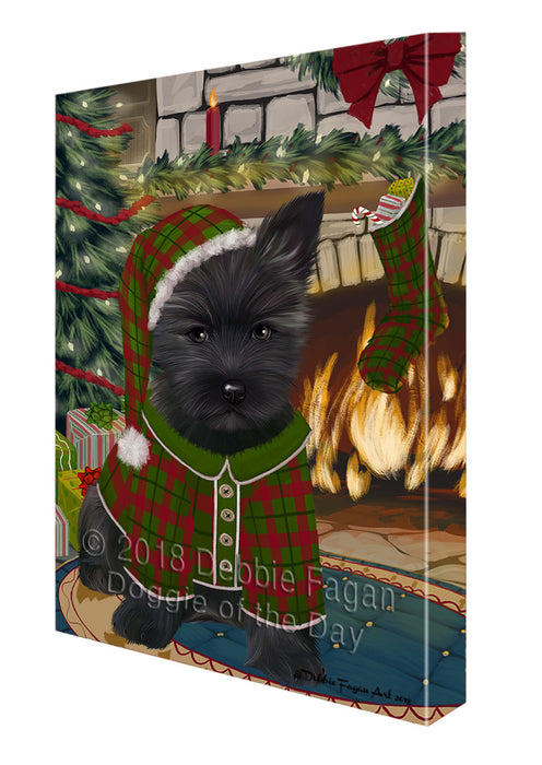 The Stocking was Hung Cairn Terrier Dog Canvas Print Wall Art Décor CVS117278