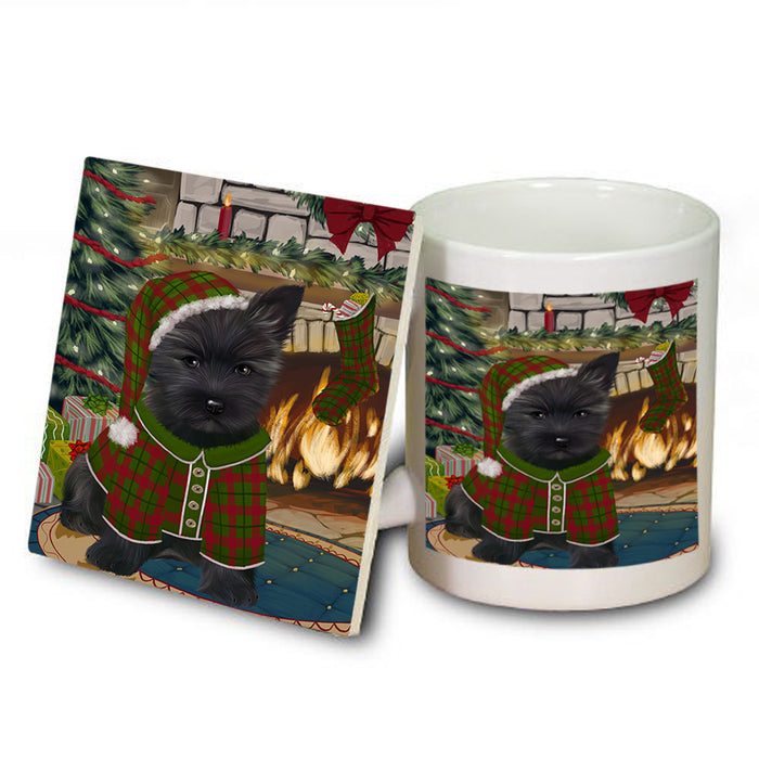 The Stocking was Hung Cairn Terrier Dog Mug and Coaster Set MUC55253