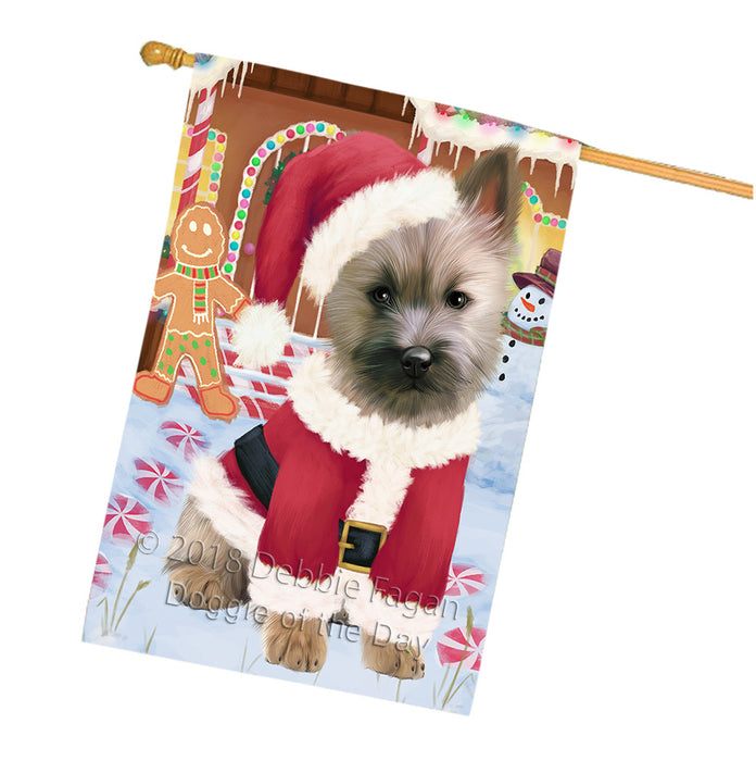 Christmas Gingerbread House Candyfest Cairn Terrier Dog House Flag FLG56975