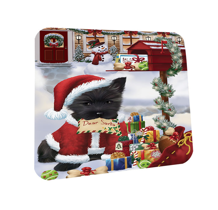 Cairn Terrier Dog Dear Santa Letter Christmas Holiday Mailbox Coasters Set of 4 CST53841