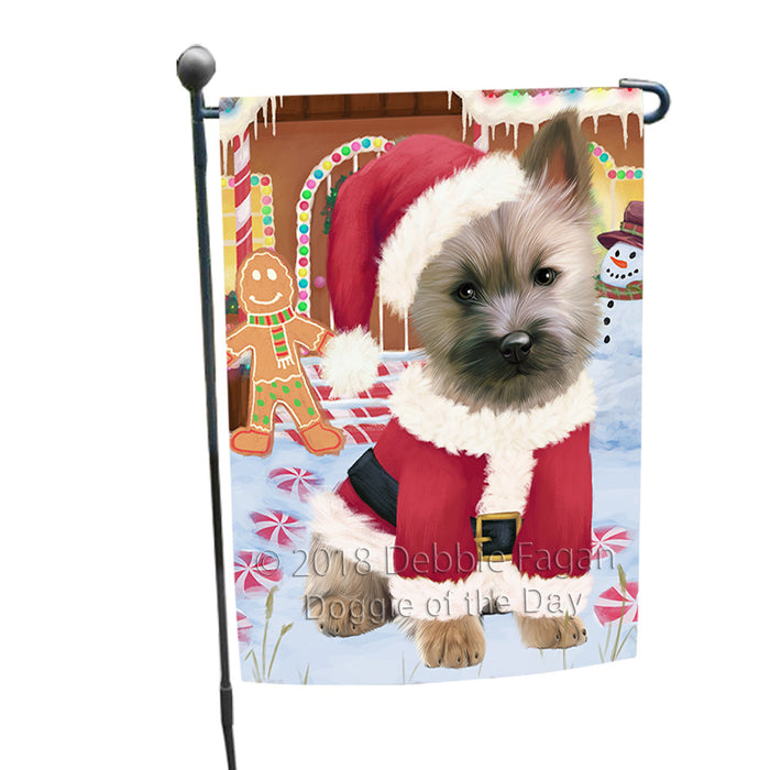 Christmas Gingerbread House Candyfest Cairn Terrier Dog Garden Flag GFLG56839