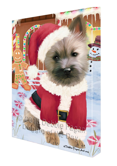 Christmas Gingerbread House Candyfest Cairn Terrier Dog Canvas Print Wall Art Décor CVS128843