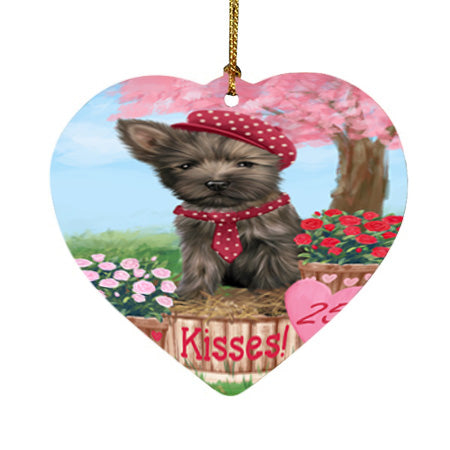 Rosie 25 Cent Kisses Cairn Terrier Dog Heart Christmas Ornament HPOR56785