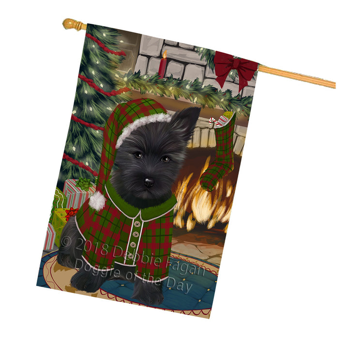 The Stocking was Hung Cairn Terrier Dog House Flag FLG55690