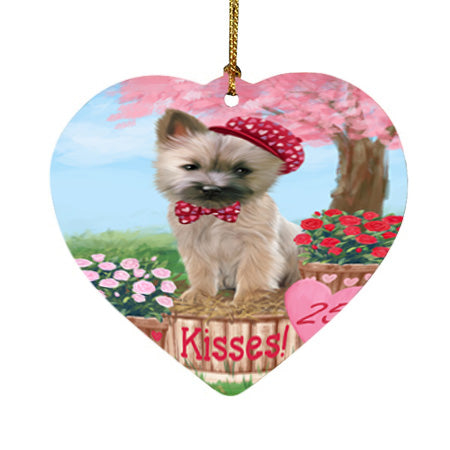 Rosie 25 Cent Kisses Cairn Terrier Dog Heart Christmas Ornament HPOR56786