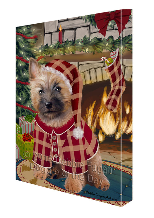 The Stocking was Hung Cairn Terrier Dog Canvas Print Wall Art Décor CVS117287