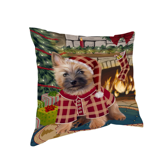 The Stocking was Hung Cairn Terrier Dog Pillow PIL69976
