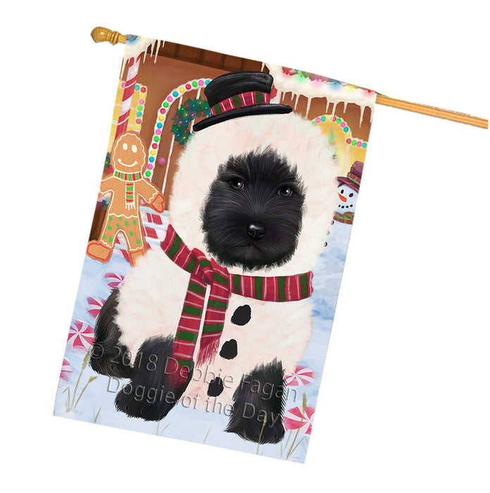 Christmas Gingerbread House Candyfest Cairn Terrier Dog House Flag FLG56976