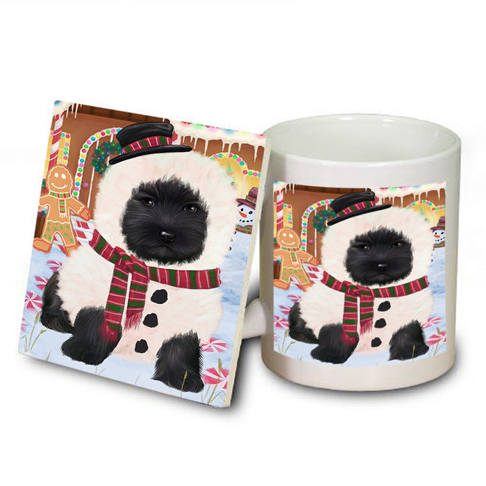 Christmas Gingerbread House Candyfest Cairn Terrier Dog Mug and Coaster Set MUC56284