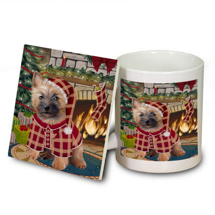 The Stocking was Hung Cairn Terrier Dog Mug and Coaster Set MUC55254