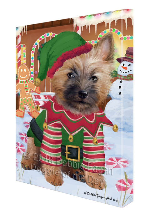 Christmas Gingerbread House Candyfest Cairn Terrier Dog Canvas Print Wall Art Décor CVS128861