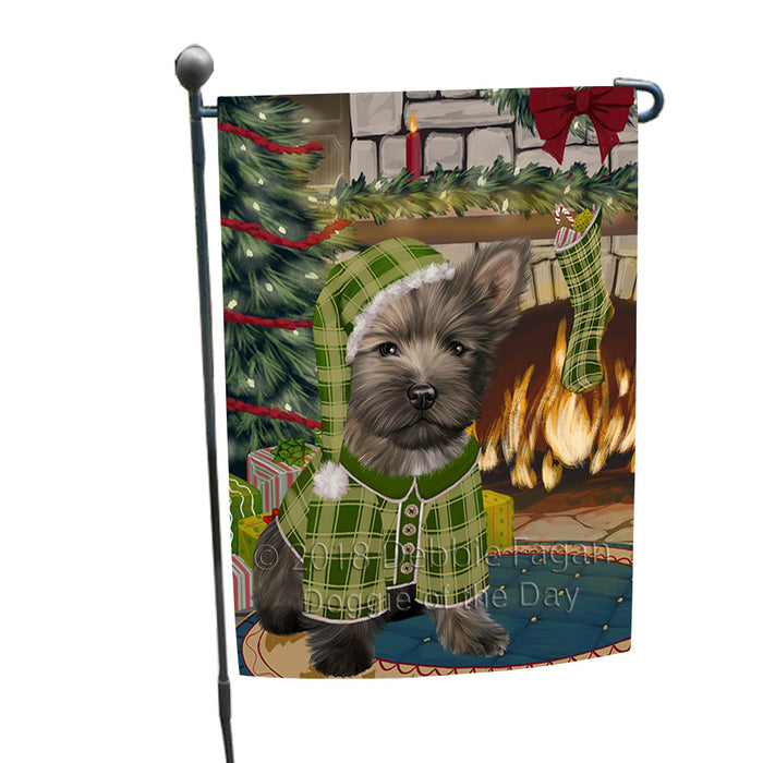 The Stocking was Hung Cairn Terrier Dog Garden Flag GFLG55556
