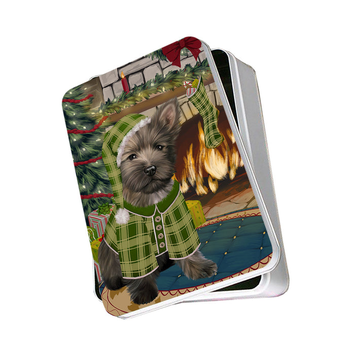 The Stocking was Hung Cairn Terrier Dog Photo Storage Tin PITN55206