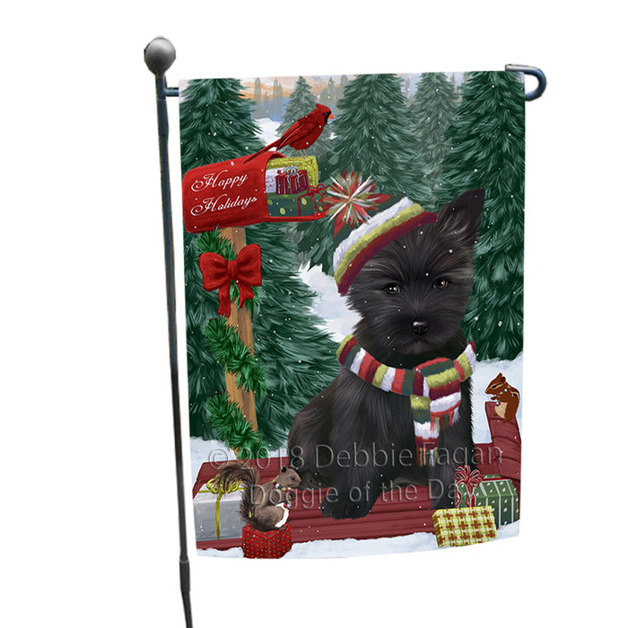 Merry Christmas Woodland Sled Cairn Terrier Dog Garden Flag GFLG55178