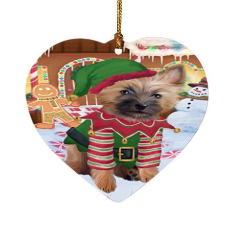 Christmas Gingerbread House Candyfest Cairn Terrier Dog Heart Christmas Ornament HPOR56649
