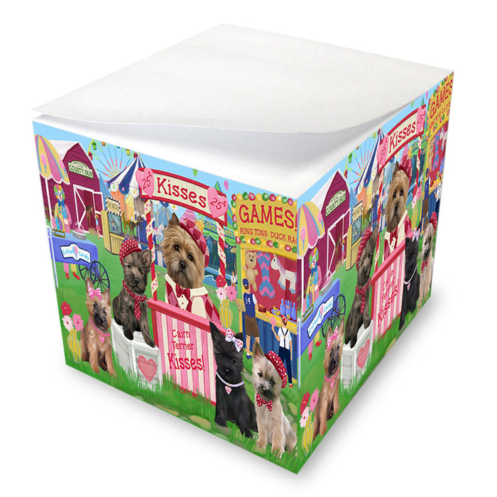 Carnival Kissing Booth Cairn Terriers Dog Note Cube NOC54355
