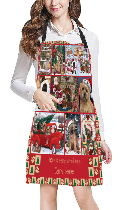 Love is Being Owned Christmas Cairn Terrier Dogs Apron