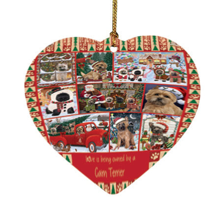 Love is Being Owned Christmas Cairn Terrier Dogs Heart Christmas Ornament HPOR57840
