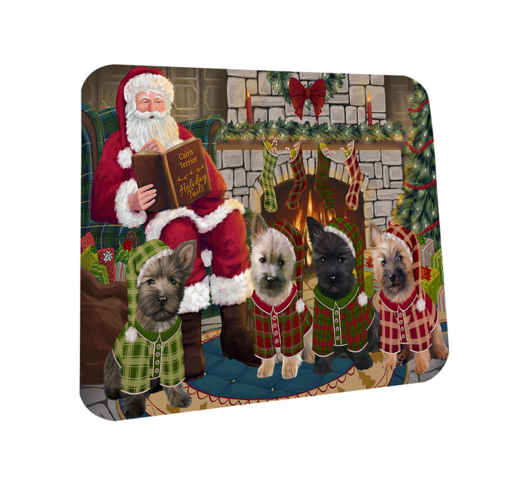 Christmas Cozy Holiday Tails Cairn Terriers Dog Coasters Set of 4 CST55071